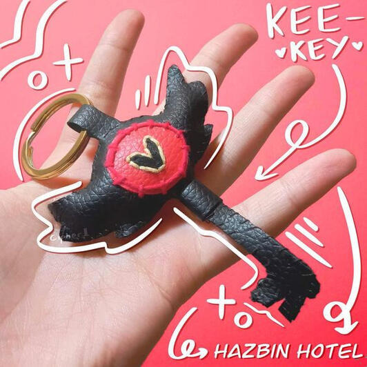 Handmade Kee-Kee Hazbin Hotel-inspired Keychain